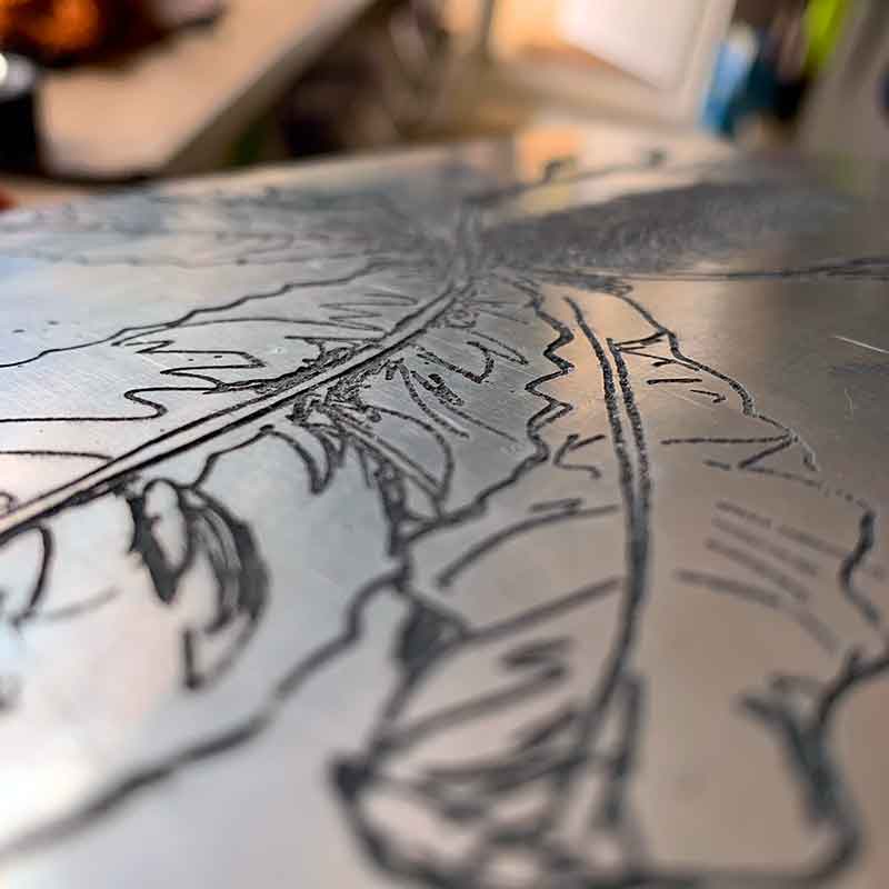 The process of metal plate etching process